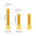 thumbnail image 4 of Soidarity Tornillos de cabeza hueca M4x13,5mm/20mm, tornillos de palanca de cambios hexagonales Allens, tornillos de fijación reutilizables, desviador Ciclismo Oro 3 Piezas/Frente Soidarity OD026056-05, 4 of 6