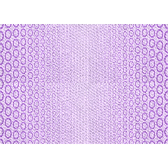 Ahgly Company Indoor Rectangle Patterned Heliotrope Purple Area Rugs, 7' x 10'