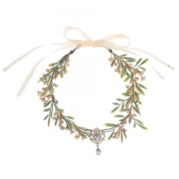 TUWAFE Multi Color Fairy Flower Crown Headpiece Handmade Elegant Floral Design for Wedding