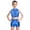 Blue, variant on inhzoy Kids Girls 2 Piece Shiny Dance Outfits Crop Top Metallic Shorts Set Blue 8