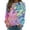 Light Blue, variant on Women's Long Sleeve Tie Dye T Shirts Drop Shoulder Crewneck Pullover Sweatshirt Tops Fall Fashion Teen Girls Streetwear Clothes(Fluorescent Green,M)