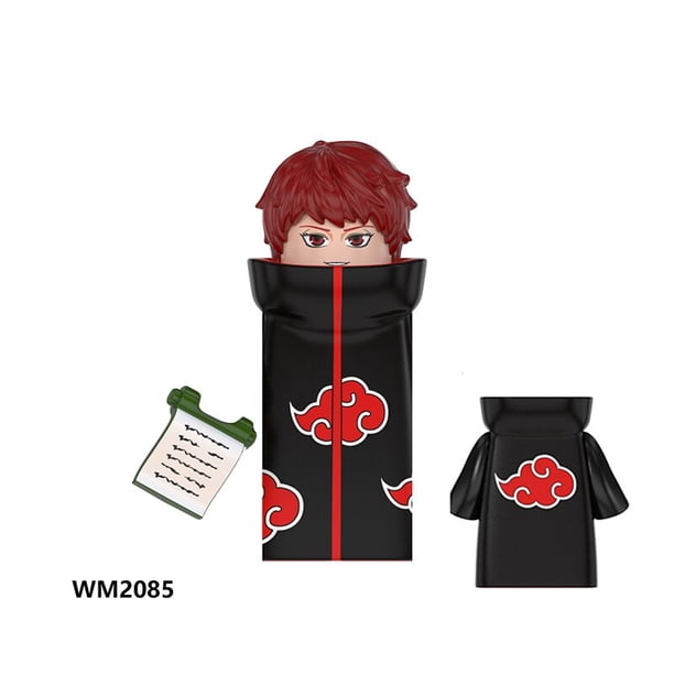 Naruto Sasuke Sakura Kakashi Obito Jiraiya Tsunade muñecas de anime Mini figuras de juguete de acción dibujos animados ensamblar bloques chico regalo de cumpleaños Dengxun unisex