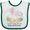 White and Green, variant on Inktastic I'll Never Forget That My Gigi Loves Me with Cute Elephants Boys or Girls Baby Bib