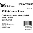thumbnail image 6 of G & F 3108-300 Latex Dipped String Knit Gloves, Nitrile Coated, General Purpose, Large, 300-Pair, 6 of 10