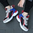 thumbnail image 4 of kids sneakers  shoes non slip warm shoes middle top outdoor Boys blue sneakers, 4 of 8