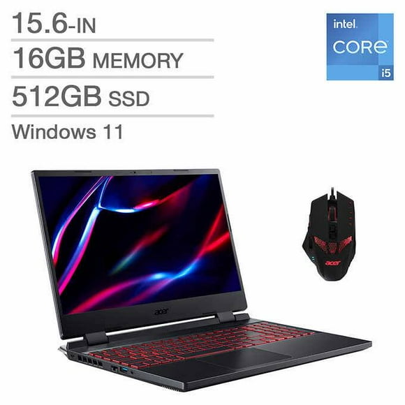 Acer Nitro 15.6" FHD Gaming Laptop - Nvidia GeForce RTX 3050| Intel i5-12450H| 16G RAM| 512GB SSD| W11 - Excellent Recertified with 1 Year Acer Manufacturer Warranty