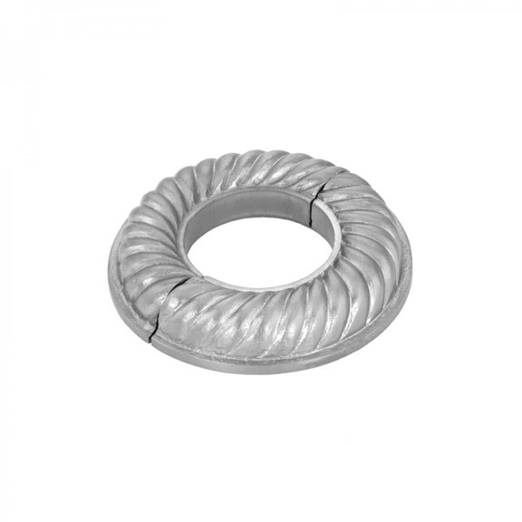 Renovators Supply Aluminum Escutcheon Plate 3.88" OD Escutcheon 1.5" IPS Satin Finish Radiator Flange