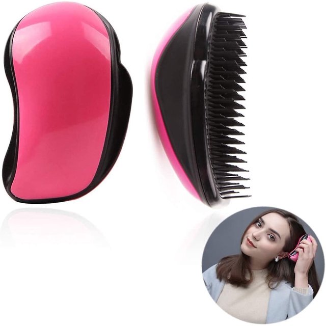 Peine para el cabello TANGJMXG antiestático cepillo de masaje rosa