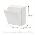 thumbnail image 3 of Wall-Hung Storage Box Bathroom Semi-Flip Paper Towel Garbage Bag, 3 of 5