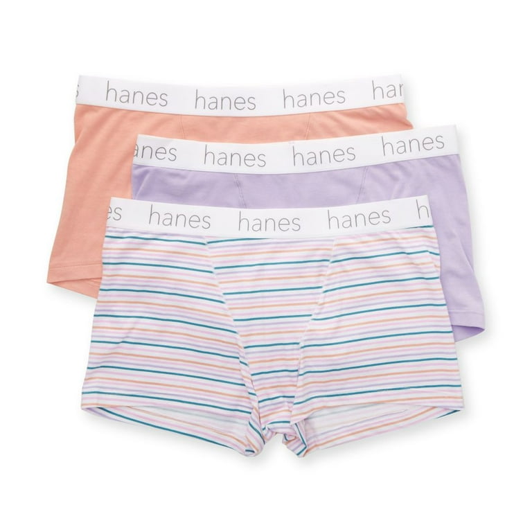 Women's Hanes 45UCBB Classic Boxer Brief Panty - 3 Pack (Lilac