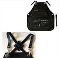thumbnail image 2 of HLONK Non-Slip Hairdresser Apron with Tool Storage - Black PU Strap  Adjustable Shoulder Straps  Multiple Pockets for Scissors  Combs & Clips - Ideal for Barbering  Baking & Home Kitchen, 2 of 4