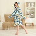 thumbnail image 2 of FORMRS Niños Bathrobe Unisex Hooded Robe Soft Plush Pajamas Sleepwear, Size 7-9T, Whimsy Daisy Pattern, 2 of 7