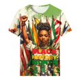 thumbnail image 4 of Camisetas de Verano de Manga Corta de las Mujeres Cuello Redondo Impresión Casual de Manga Corta, Ligero Suave, 4 of 5
