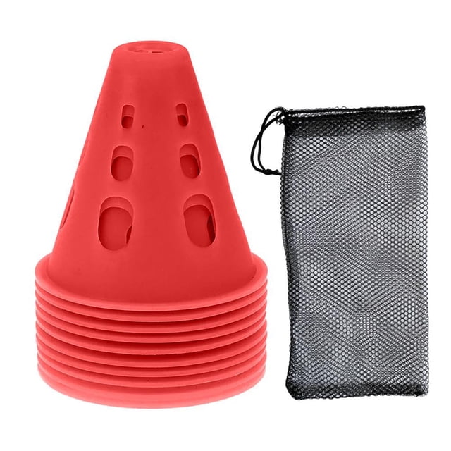 10 PCS Soccer Training Cones - Windproof, Portable, and Perfect for Building Agility and Precision