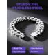 thumbnail image 3 of Pulsera Richsteel con eslabones gruesos para hombre, acero inoxidable, 3 of 7