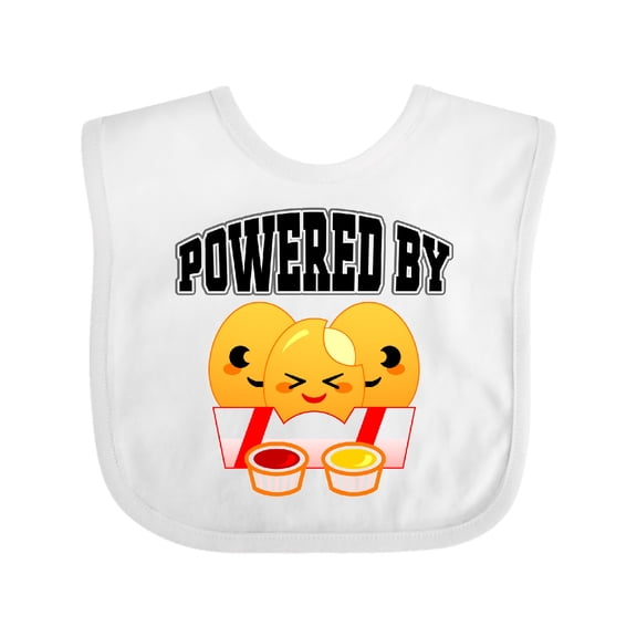 Inktastic Powered by Chicken Nuggets Boys or Girls Baby Bib
