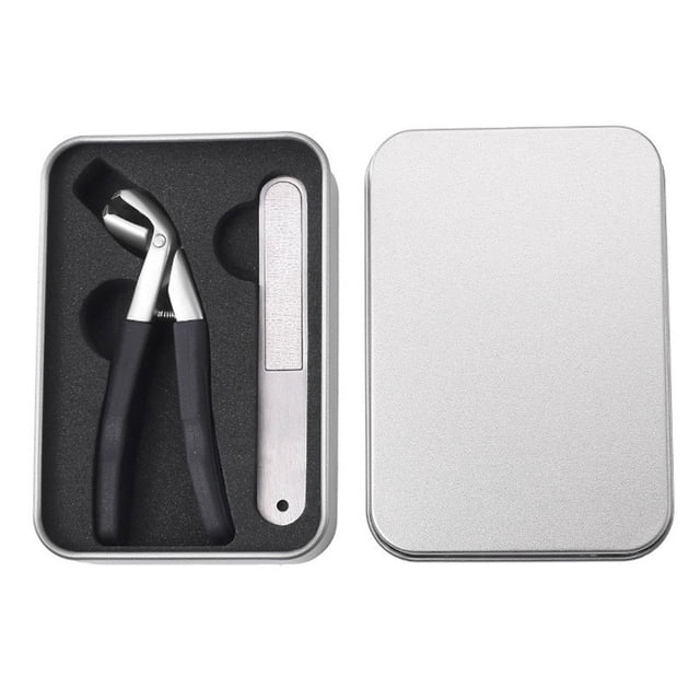 Juego de Tijeras para uñas Qarigey acero inoxidable negro