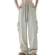 thumbnail image 1 of Pantalones cargo casuales de pierna ancha con cordón para hombre - Talla grande, corte holgado, estilo urbano, 1 of 4