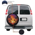 thumbnail image 4 of KAKALAD Sunset palm trees Spare Tire Cover Universal Vehicle Accessories Buckle Car Tools 15”in, 4 of 6