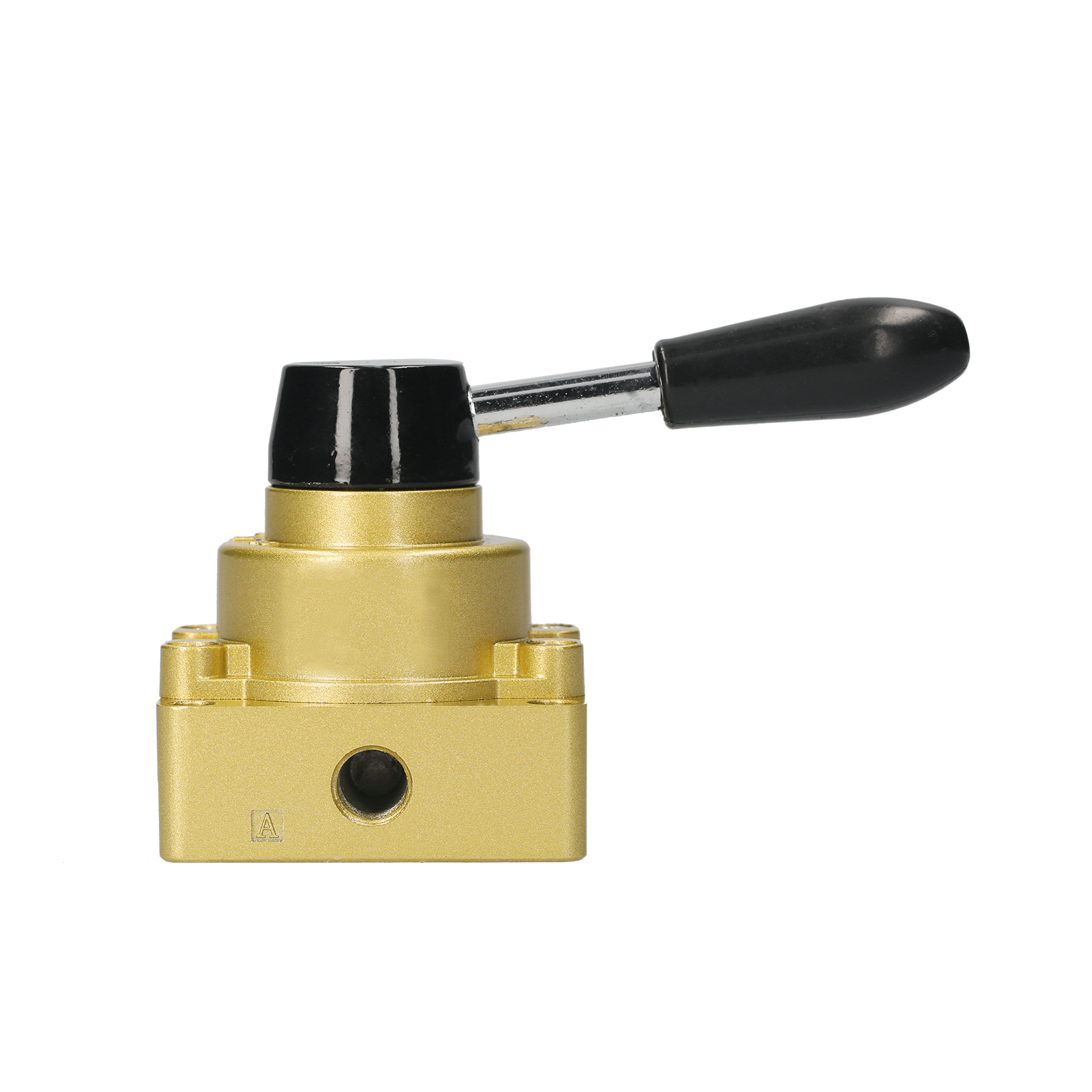 Carevas 1/4inch Pneumatic Rotary Lever Hand Valve 4 Way 3 Position Air