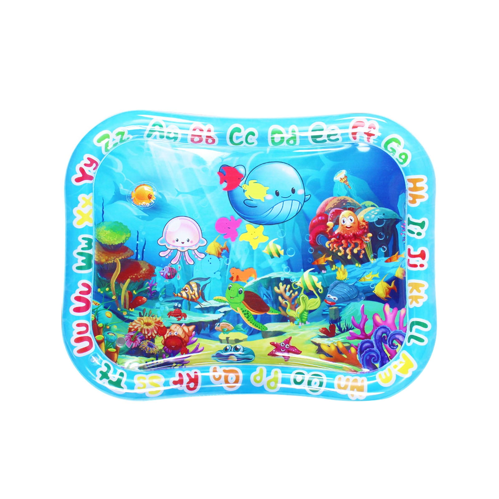 Abanopi Inflatable Baby Water Mat Infant Tummy Time Playmat with Squeaky Button Toddler Fun Activity Center Kids Toys for Boys Girls