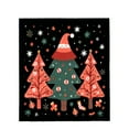 thumbnail image 4 of Cozy Flannel Blanket - Soft Warm Durable Festive Christmas Design with Trees Ornaments & Snowflakes - Perfect for Sofa Travel & Bed, 4 of 7