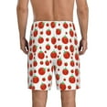 thumbnail image 3 of Kdxio Hand Drawn Tomatoes Print Mens Sleep Shorts Bottoms Soft Comfy Pajama Wear Pants with Drawstring Pockets, 3 of 7