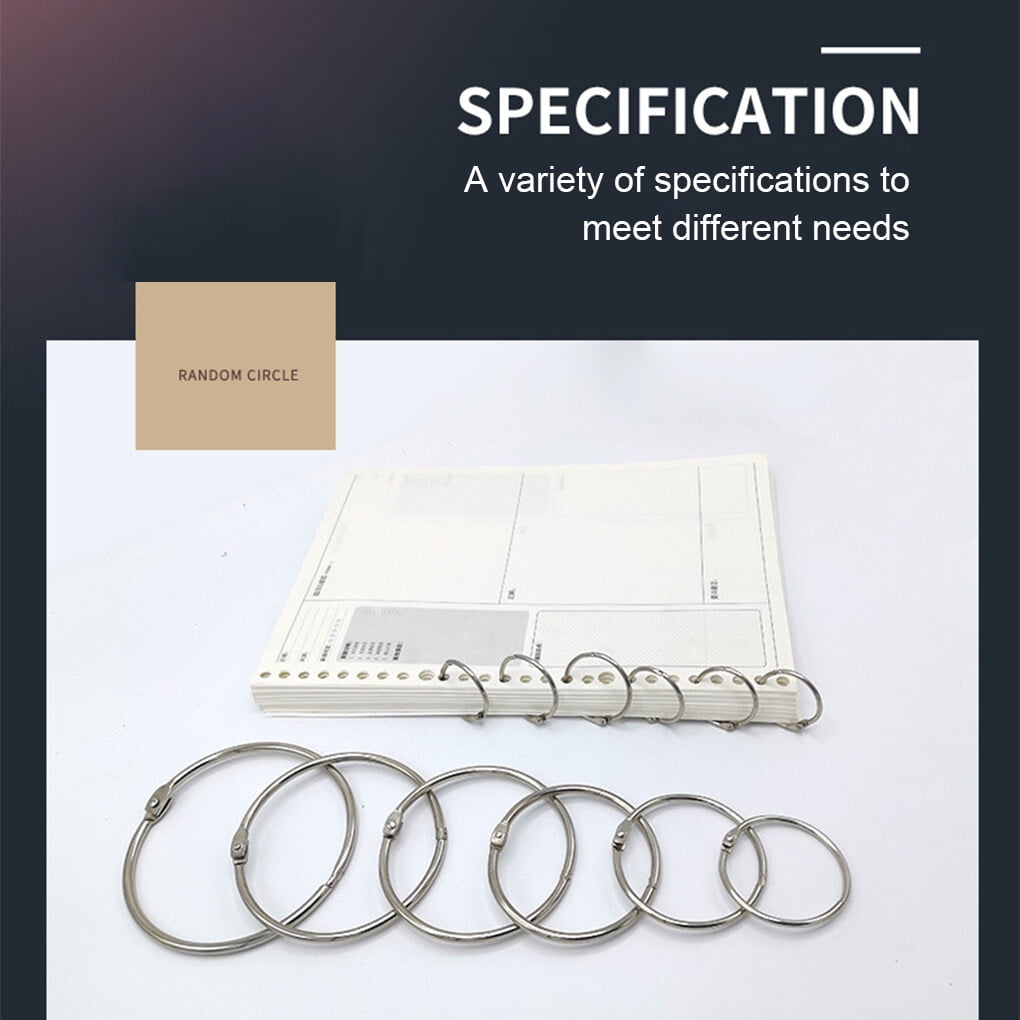 Weddecor Desseré Feuille Anneaux Métallique à Pression Fermeture Liant