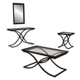 thumbnail image 2 of SEI Furniture Vogue Tempered Glass Top Coffee Table, Black, Copper Distressed, 2 of 5