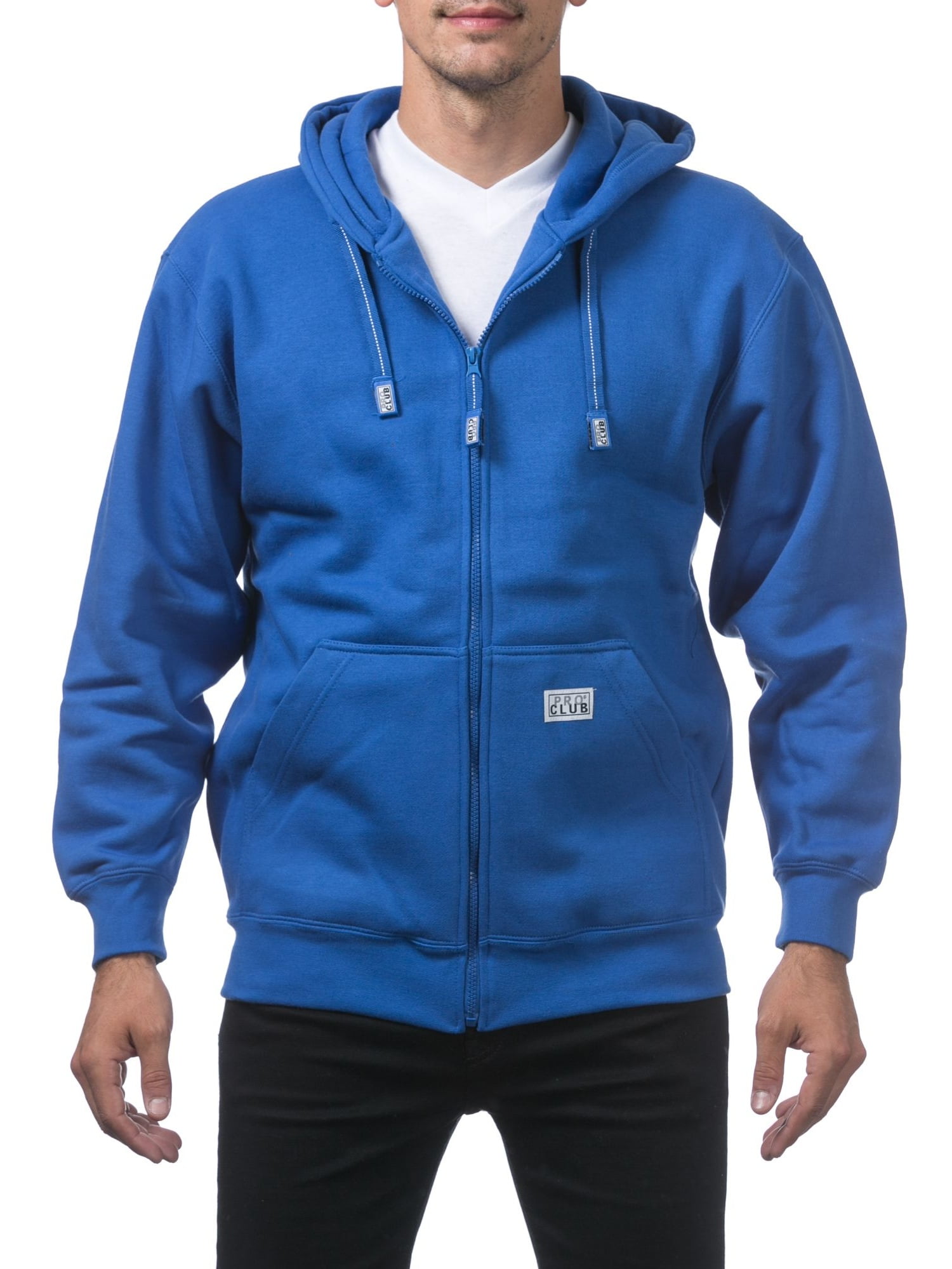 pro club men's heavyweight full zip fleece hoodie
