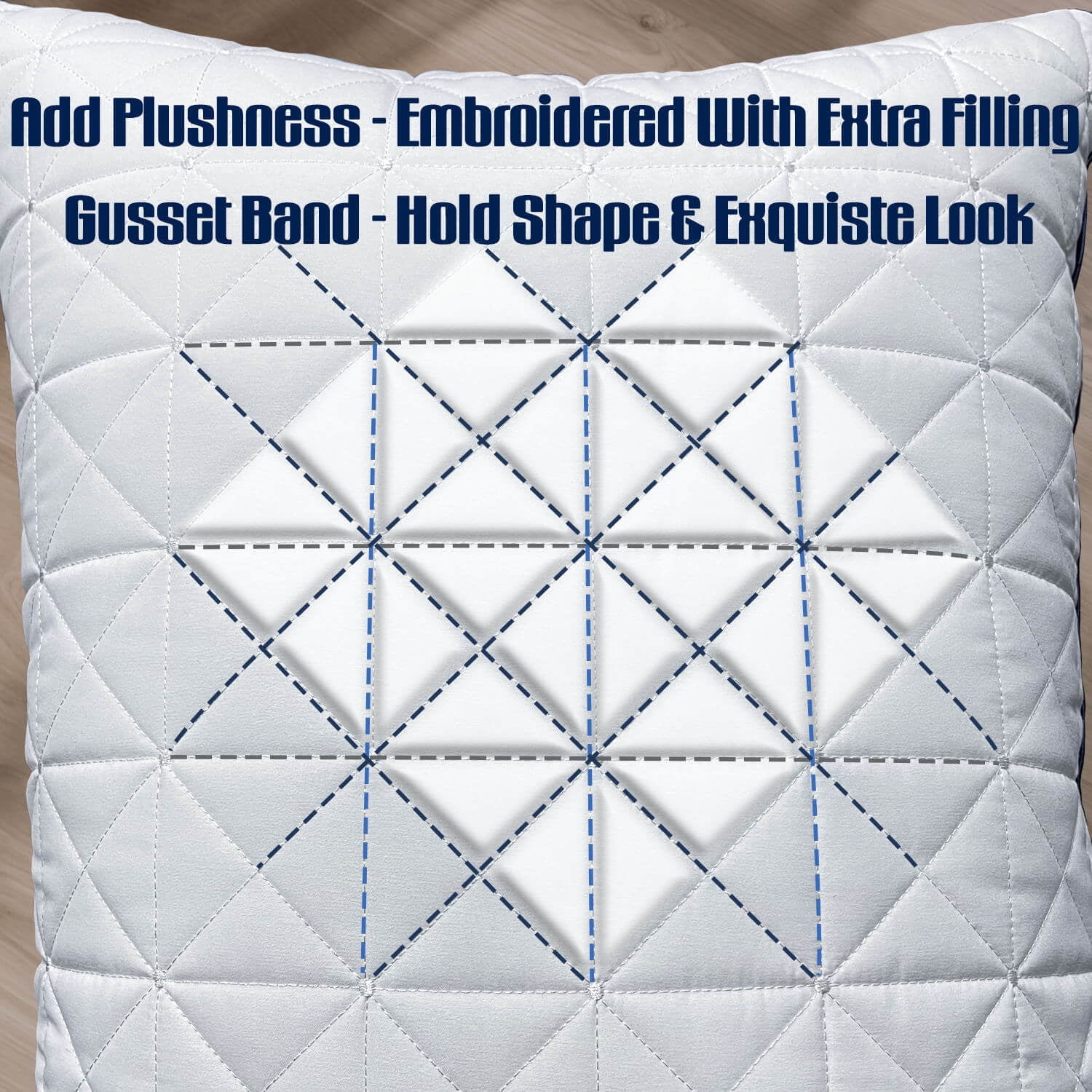 Slybear Pillows Queen Size Set of 2, Queen Pillows 2 Pack, Cooling Hotel Luxury Pillow for Bed Sleeping, Supportive Breathable Down Alternative Gusseted Pillow for Side Stomach or Back Sleepers