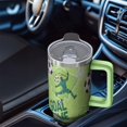 thumbnail image 4 of Football Soccer Stainless Steel Travel Mug with Handle Straw Lid Insulated Tumbler Coffee Cup for Hot Cold Drinks Sports Gift for Boys Girls Mom Dad Husband Wife, 4 of 5