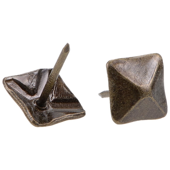 Clavos de tapicería de Bargains Únicos Cabeza Cuadrada de 12 mm Clavos de Muebles Tono Bronce 10 Pcs