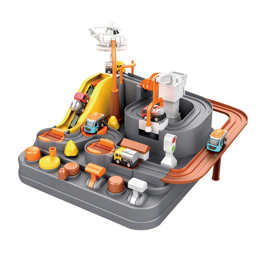 KidsGift Car Adventure Toy Set Race Car Track With 3 Cars Preschool