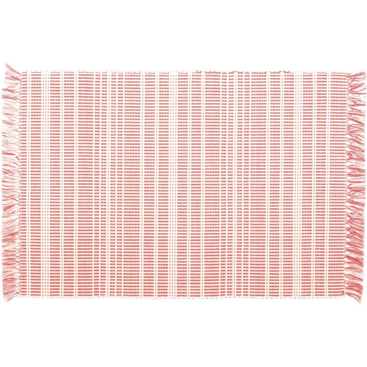 Madeline Red Ribbed Placemat Set of 6 12x18