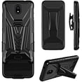 thumbnail image 5 of Compatible for Nokia C100 Case with Holster Belt Clip Hybrid Shockproof Protective Phone Cover with Kickstand - Black, 5 of 6