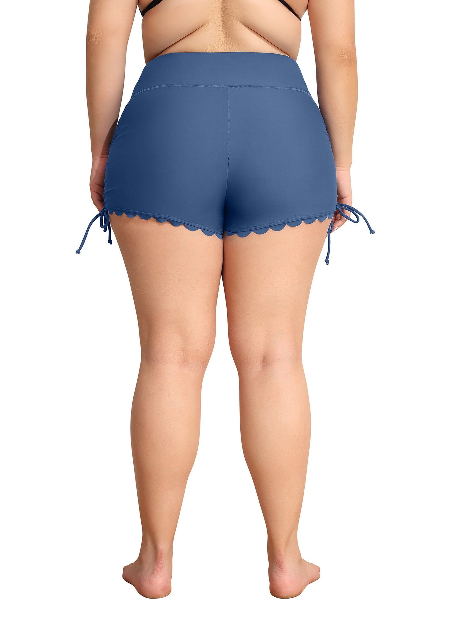Alove Women 3" High Waisted Bikini Bottoms Swim Shorts Swimsuit Shorts Swim Bottom Solid Board Shorts