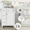 thumbnail image 4 of 24-Inch Bathroom Vanity Cabinet with Ceramic Sink, 2 Drawers, 1 Door, White, 4 of 8