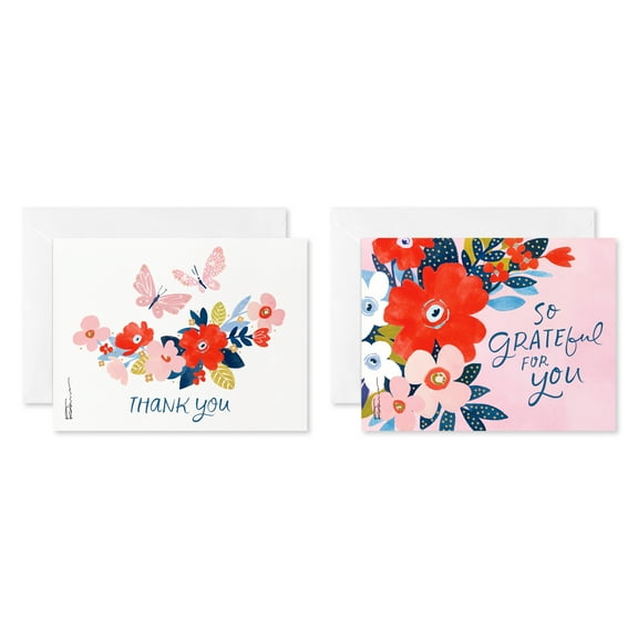 American Greetings Thank You Card Bundle, Grateful (2-Designs, 50-Count)