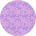 thumbnail image 1 of Ahgly Company Tapis Rond Lavable en Machine Intérieur Transitionnel Heliotrope Violet, 4 Pieds Rond, 1 of 7