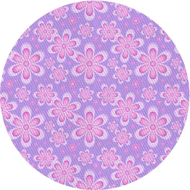 Ahgly Company Tapis Rond Lavable en Machine Intérieur Transitionnel Heliotrope Violet, 4 Pieds Rond