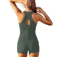thumbnail image 4 of HOMBOM Womens Swimsuit 2 Piece Swimwear Tankini High Waisted Boyshorts Army Green Bathing Suit for Older Adult Modest,Solid,3XL, 4 of 5