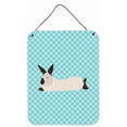 thumbnail image 1 of Carolines Treasures BB8141DS1216 California White Rabbit Blue Check Wall or Door Hanging Prints, 1 of 1
