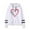 White, variant on Aofany Valentine's Day Shirts for Womens Long Sleeve Hoodie Sweatshirt Letters Heart Printed Hooded Pullover Tops Blouse