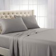thumbnail image 4 of Royal Tradition Solid 600 Thread Count, 100-Percent Cotton Queen Bed Sheets Set (Grey) Breathable, Deep Pocket, 4 Piece Sheet Set, 4 of 4