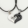 thumbnail image 3 of Fashionable Steel Heart Couples Chain Necklaces - Stainless Paired Pendants for Meaningful Connections, 3 of 6