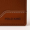 thumbnail image 5 of Cartera negra Zip Curve camel de piel sintética Polo King, 5 of 5