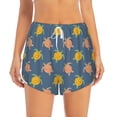 thumbnail image 4 of Lsque Cute Turtle Printed Women's Running Shorts with Liner Pockets,Elastic Quick Dry Workout Athletic Gym Yoga Shorts,Womens High Waist Shorts-Small, 4 of 9