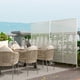 thumbnail image 2 of Garvee panel de privacidad metálico independiente con diseño de hojas, resistente al óxido y al clima, fácil de instalar para patio, balcón, jardín o interiores, 2 of 8