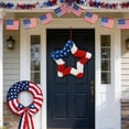 thumbnail image 4 of USA Independence Day Rose Wreath Door Hanging, Patriotic Foam Wreath for 4th of July Home Decor, 4 of 7